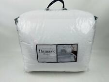 Charter Club Damask Designs Diamond Dot 300 Tc Cotton King Comforter White $290