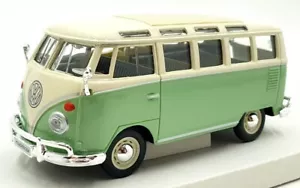 Maisto 1/25 Scale Diecast 31956G - Volkswagen Van Samba - Green/White - Picture 1 of 5