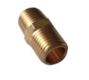 1/4" Male NPT to 1/4" BSPT Male Thread Coupler Brass Connector Fitting Adapter - Picture 1 of 1