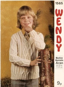 Knitting Patterns - Wendy - Aran Sweater - Ref No 1565 - Carter & Parker Ltd - Picture 1 of 1