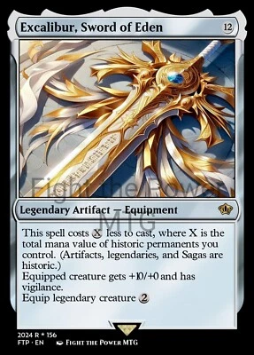 Tarjeta estilo espada del Edén Excalibur para EDH y prueba de juego Foto 1 de 3