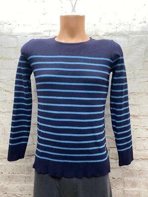 Kirkland Signature Womens Pull Over Blue Stripe Polyester Medium  - Image 1 of 4