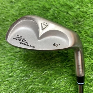 Z Spin Abrasive Face Lob Wedge 60° Unmarked Flex Stepless Steel Shaft RH 5126 - Picture 1 of 20