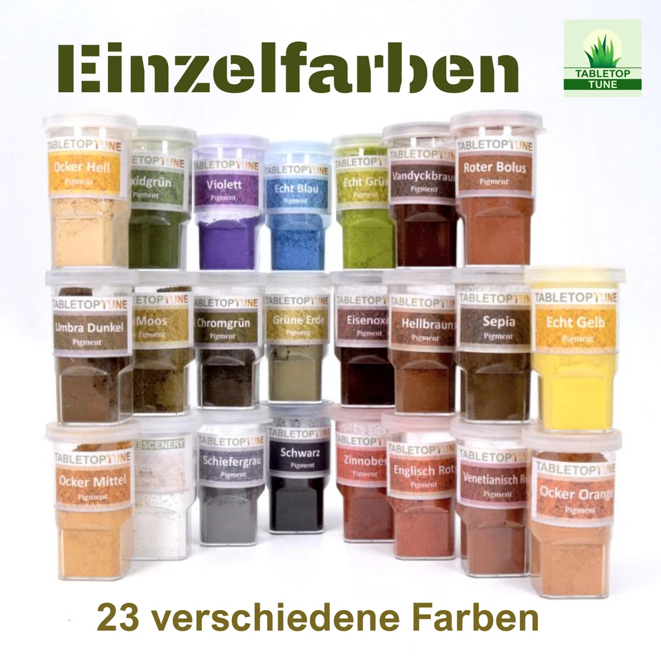 Weathering / Alterung / Rost / Ruß / Patina / Pigmente 23 verschiedene Farbtöne  - Bild 1 von 1