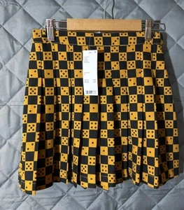 Urban Outfitters Gold and Black Dice Skirt Small NWT - Picture 1 of 9