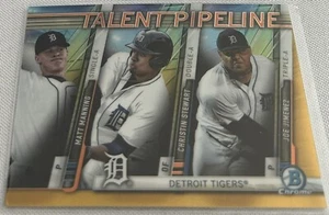 2017 Bowman Chrome Baseball Detroit Tigers Talent Pipeline Gold Refractor #d 50 - Picture 1 of 3