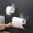 Toilet Paper Towel Holder Rustproof Self Adhesive Wall Mount Under Cabinet