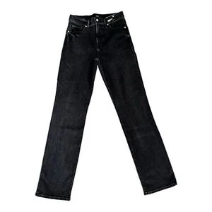 Express schwarze Damenjeans Größe 6L hoher Bund modern gerades Bein neu mit Etikett - Bild 1 von 10