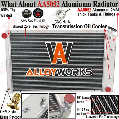 161 4 Row Aluminum Radiator For 1973-1986 Chevy GMC C/K C10 C20 C30 K10 K30 K20 - Image 1 of 4