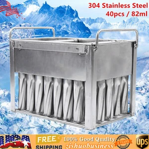 40pcs Ice Cream Stick Molds Stainless Steel Mold Ice Pop Lolly Popsicle Holder - Picture 1 of 11