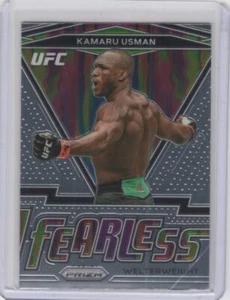 2021 Panini Prizm UFC Kamaru Usman Fireworks - Picture 1 of 1