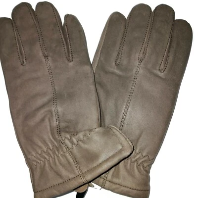Men's Cire  Leather Faux Shearling Gloves, Brown, Medium  - Image 1 of 4