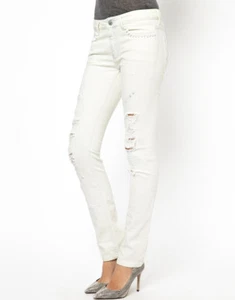 $499 Authentic Rare ZADIG&VOLTAIRE Women's Eva Destroy Faded SOLD OUT Jeans - Picture 1 of 4