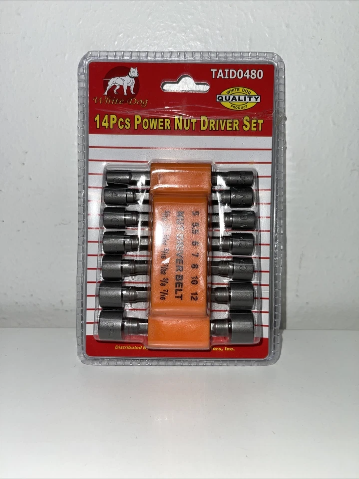 White Dog TAID0480 – 14Pcs Power Nut Driver Set - Image 1 of 3