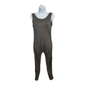 Rue 21 Women Brown Black Skinny Jumpsuit Size M Sleeveless Stretch Casual - Picture 1 of 10
