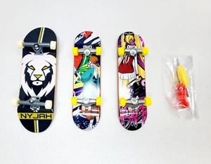 Tech Deck Finger Boards Menge 3 & Extra Rollen ~ Selten Nyjah Huston enthalten! - Bild 1 von 8