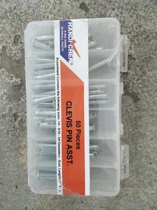 NEW Handi-chek 50 Pieces Clevis Pin Asst Size 1/4-5/16-3/8 FREE SHIPPING - Picture 1 of 3