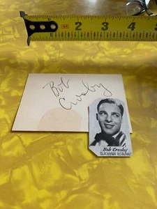 Bob Crosby Autographed 3.5x2.5 Signed Movies Vintage Actor Cut Signature - Picture 1 of 6