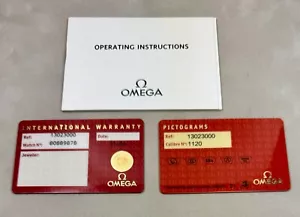 Omega Watch International Warranty Card, Pictograms, Booklet Set - Picture 1 of 2