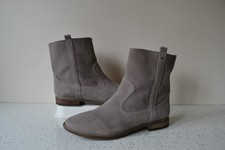 MARKS+SPENCER INDIGO MUSHROOM SUEDE LEATHER DEALER STYLE ANKLE BOOTS UK 4.5