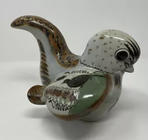 Figura de pájaro de cerámica de arte mexicano Tonala - Imagen 1 de 6