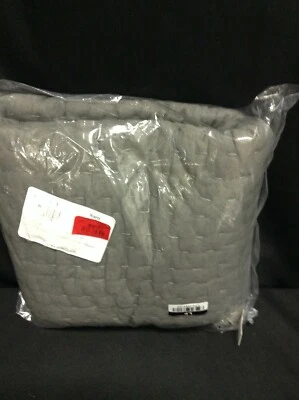 Pottery Barn Pick-Stitch Hecho a Mano Algodón Lino Cama Falsa Euro Flagstone Gris Foto 1 de 3