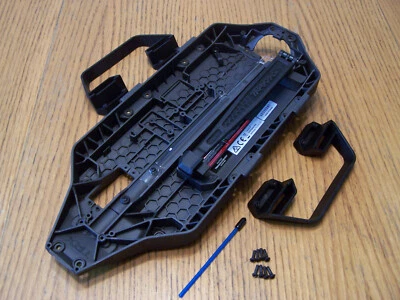 Fits Traxxas 4x4 Raptor R Chassis Battery Hold Down Nerf Bars Clear Center Cover - Image 1 of 4