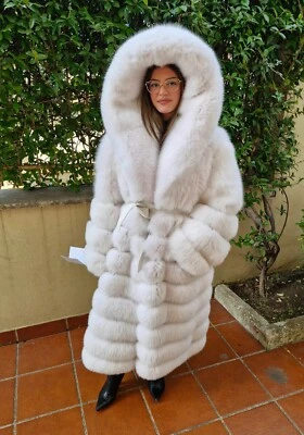 JACKET POLAR FOX FUR COAT FUCHS PELZMANTEL FOURRURE RENARD PELLICCIA VOLPE 狐皮 - Image 1 of 4