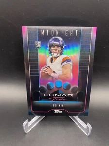 2024 Topps Midnight Bo Nix Lunar Tide Rookie Silver Refractor Denver Broncos 🔥 - Picture 1 of 2