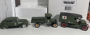 Fairfield Mint ~ US Army 3 Vehicle Set ~ Cargo Truck, Staff Car & Ambulance NIB - Picture 1 of 17