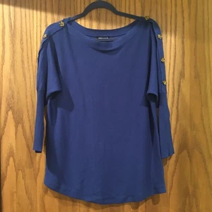 Cable & Gauge Damen Strickpullover Pullover blau mit Knöpfen und Ärmeln Größe M - Bild 1 von 5