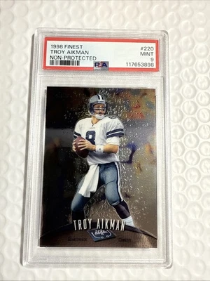 1998 Topps Finest - Troy Aikman #220 PSA9 - Image 1 of 2
