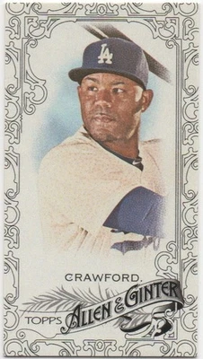 Carl Crawford 2015 TOPPS ALLEN & GINTER BASEBALL Mini Black Border #88 Dodgers - Image 1 of 2