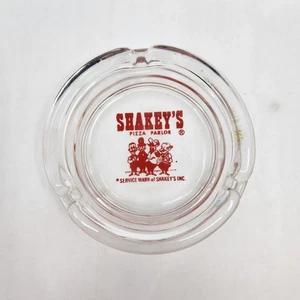 Vintage Shakeys Pizza Parlor Glass Ashtray Advertising Promo Restaurant 4.25” - Picture 1 of 8