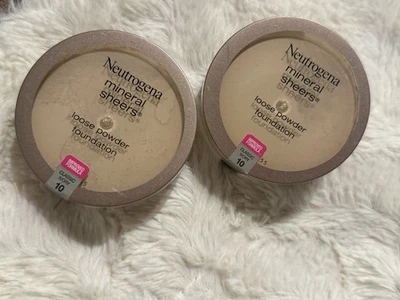 2 X Neutrogena Mineral Sheers Loose Powder Foundation Sealed •10 Classic Ivory•  - Image 1 of 4