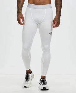 SKINS | MENS SKINS SERIES-1 LONG TIGHTS Compression Pants (WHITE) - Picture 1 of 14