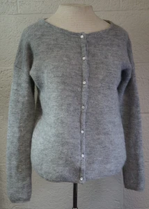 Sezane Gaspard Strickjacke grau Mohair Alpaka Mischung Pullover Gr. XS - Bild 1 von 8