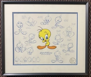 Warner Bros Tweety Bird Bob Clampett Framed Limited Edition Animation Cel w/COA - Picture 1 of 10