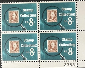 Stamp Collecting - It’s What We Do. 1972 Vibrant 8 Cent Plate Block. A Must Have - Picture 1 of 1