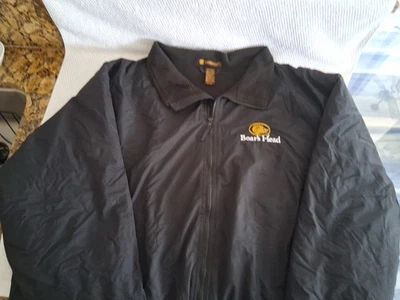 Chaqueta de invierno vintage Boar’s Head para hombre 3XL chaqueta con cremallera negra hecha por Harriton Foto 1 de 4