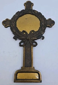 Antikes Messing Kruzifix Grabmal Kreuz Marietta Pennsylvania  - Bild 1 von 11