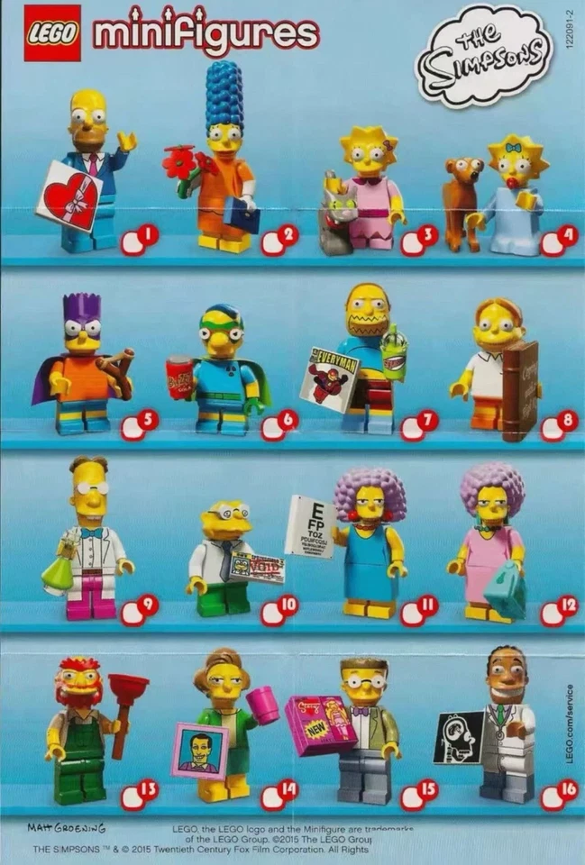 LEGO 71009 The Simpsons Series 2 – Complete Set of 16 Minifigures | NEW & SEALED - Image 1 of 1