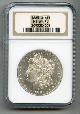 1885 O Morgan Silver Dollar NGC MS 64 PL Proof Like - Image 1 of 4
