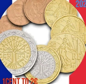 France coins 2021 UNC from rolls - choose from 1cent to 2 Euros, all available - Picture 1 of 14