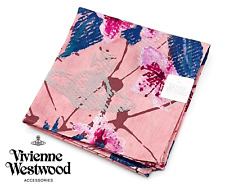 Vivienne Westwood New Cotton scarf Handkerchief Artistic floral pattern Pink