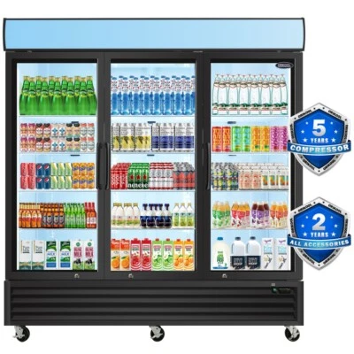 Merchandiser Refrigerator 70 Cu.ft Swing Door Commercial Display Refrigerators - Image 1 of 4