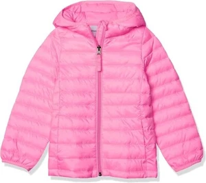 Chaqueta acolchada con capucha resistente al agua rosa Amazon Essentials para niñas mediana - Imagen 1 de 5