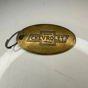 Vintage Chevrolet Keychain Brass Auto Bowtie Logo Brass Key Fob Car Truck - Picture 1 of 3