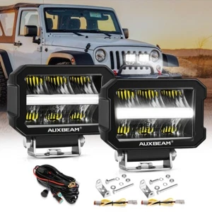 Cápsulas LED AUXBEAM 4,5 pulgadas 120 W con doble DRL + señal de giro ámbar luces de conducción todoterreno - Imagen 1 de 12