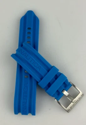 Cinturino Orologio Nautica Attacco Ansa 22mm Silicone Ottima Qualità Uomo Fibbia